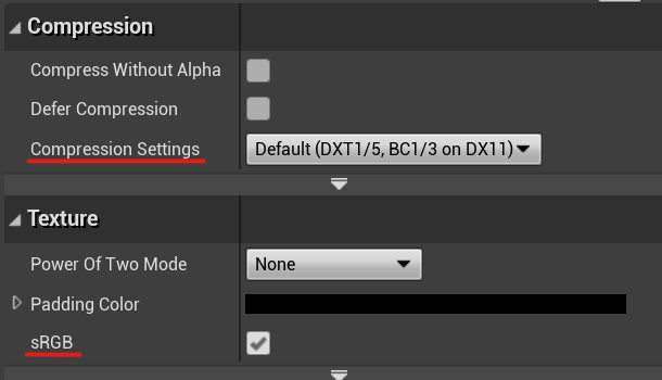 Texture Settings